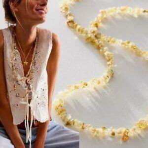 Free People Single Strand Beaded Necklace
Citrine NWT